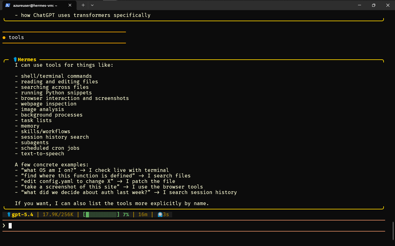 Hermes Agent screenshot 2